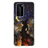 PrintiFy Huawei P40 Pro ile Uyumlu Vitray Cadı Saati Tasarımlı Şeffaf Silikon Kılıf