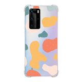 Printify Huawei P40 Pro Uyumlu Köşe Korumalı Antişok Kapak Grunge Tasarımlı Şeffaf Kılıf