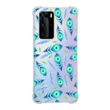 Printify Huawei P40 Pro Uyumlu Nazar Boncuğu 3 Baskılı Şeffaf Köşe Korumalı Antişok Kılıf