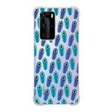 Printify Huawei P40 Pro Uyumlu Nazar Boncuğu 4 Baskılı Şeffaf Köşe Korumalı Antişok Kılıf