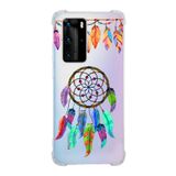 Printify Huawei P40 Pro Uyumlu Nazar Boncuğu 6 Baskılı Şeffaf Köşe Korumalı Antişok Kılıf