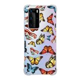 Printify Huawei P40 Pro Uyumlu Water Color 2 Baskılı Şeffaf Köşe Korumalı Antişok Kılıf