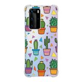 Printify Huawei P40 Pro Uyumlu Water Color 4 Baskılı Şeffaf Köşe Korumalı Antişok Kılıf