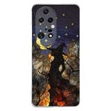 PrintiFy Huawei P50 Pro ile Uyumlu Vitray Cadı Saati Tasarımlı Şeffaf Silikon Kılıf