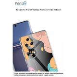Printify Huawei Psmart 2019 Uyumlu Kamera Korumalı Karışık Renkler Tasarımlı Şeffaf Kılıf