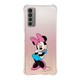 Printify Huawei PSmart 2021 Uyumlu Köşe Korumalı Antişok Kapak Minnie Mouse Tasarımlı Şeffaf Kılıf