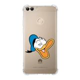 Printify Huawei PSmart Uyumlu Köşe Korumalı Antişok Kapak Donald Duck Tasarımlı Şeffaf Kılıf