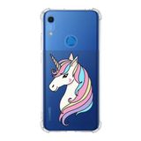 Printify Huawei Y6S Uyumlu Köşe Korumalı Antişok Kapak Unicorn Tasarımlı Şeffaf Kılıf