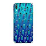 PrintiFy Huawei Y7 2019 ile Uyumlu 1mm Slim Fit Nazar Boncuğu 4 Baskılı Şeffaf Kılıf