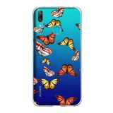 PrintiFy Huawei Y7 2019 ile Uyumlu 1mm Slim Fit Water Color 2 Baskılı Şeffaf Kılıf