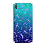 PrintiFy Huawei Y7 2019 ile Uyumlu 1mm Slim Fit Water Color 3 Baskılı Şeffaf Kılıf