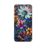 PrintiFy Huawei Y7 2019 ile Uyumlu Vitray Mücevher Flora Tasarımlı Şeffaf Silikon Kılıf