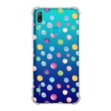 Printify Huawei Y7 2019 Uyumlu Water Color 6 Baskılı Şeffaf Köşe Korumalı Antişok Kılıf