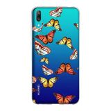 PrintiFy Huawei Y7 Pro 2019 ile Uyumlu 1mm Slim Fit Water Color 2 Baskılı Şeffaf Kılıf