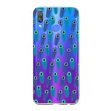PrintiFy Huawei Y9 2019 ile Uyumlu 1mm Slim Fit Nazar Boncuğu 4 Baskılı Şeffaf Kılıf