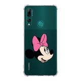 Printify Huawei Y9 Prime 2019 Uyumlu Köşe Korumalı Antişok Kapak Minnie Mouse Tasarımlı Şeffaf Kılıf