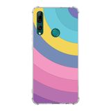 Printify Huawei Y9 Prime 2019 Uyumlu Köşe Korumalı Antişok Kapak Renk Cümbüşü Tasarımlı Şeffaf Kılıf