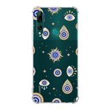 Printify Huawei Y9 Prime 2019 Uyumlu Nazar Boncuğu 5 Baskılı Şeffaf Köşe Korumalı Antişok Kılıf