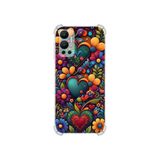 PrintiFy İnfinix Hot 12 ile Uyumlu Düşlerin Dansı serisi Çiçeklerin Dansı Tasarımlı Uv Baskılı Köşe Korumalı Antişok Kılıf