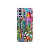 PrintiFy İnfinix Hot 12 ile Uyumlu Düşlerin Dansı serisi Folklorik Bahçe Tasarımlı Uv Baskılı Köşe Korumalı Antişok Kılıf