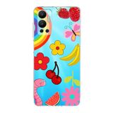 PrintiFy İnfinix Hot 12 ile Uyumlu Water Color 5 Kamera Korumalı Şeffaf Kılıf