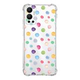 PrintiFy İnfinix Hot 12 Uyumlu Water Color 6 Baskılı Şeffaf Köşe Korumalı Antişok Kılıf