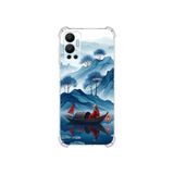 PrintiFy İnfinix Hot12 ile Uyumlu Simya Serisi Sonsuz Akış Tasarımlı Uv Baskılı Köşe Korumalı Antişok Kılıf
