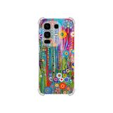 PrintiFy İnfinix Note 50 Pro Plus ile Uyumlu Düşlerin Dansı serisi Folklorik Bahçe Tasarımlı Uv Baskılı Köşe Korumalı Antişok Kılıf