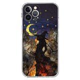 PrintiFy iPhone 12 Pro ile Uyumlu Vitray Cadı Saati Tasarımlı Şeffaf Silikon Kılıf