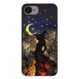 PrintiFy iPhone 16e ile Uyumlu Vitray Cadı Saati Tasarımlı Şeffaf Silikon Kılıf