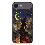 PrintiFy iPhone 17 Air ile Uyumlu Vitray Cadı Saati Tasarımlı Şeffaf Silikon Kılıf