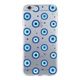 Printify iPhone 6s Plus İle Uyumlu 1mm Slim Fit Nazar Boncuğu 1 Baskılı Şeffaf Kılıf