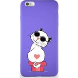 Printify Iphone 6S Plus Uyumlu Soft Premier Kapak Coolcat Tasarımlı Silikon Kılıf - Mor