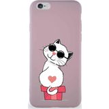 Printify Iphone 6S Plus Uyumlu Soft Premier Kapak Coolcat Tasarımlı Silikon Kılıf - Pudra