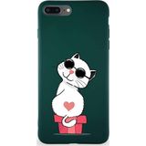 Printify Iphone 8 Plus Uyumlu Soft Premier Kapak Coolcat Tasarımlı Silikon Kılıf - Yeşil