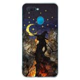 PrintiFy Oppo A12 ile Uyumlu Vitray Cadı Saati Tasarımlı Şeffaf Silikon Kılıf