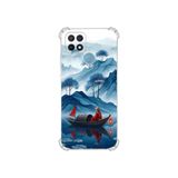PrintiFy Oppo A15 ile Uyumlu Simya Serisi Sonsuz Akış Tasarımlı Uv Baskılı Köşe Korumalı Antişok Kılıf