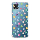 PrintiFy Oppo A15 Uyumlu Water Color 6 Baskılı Şeffaf Köşe Korumalı Antişok Kılıf