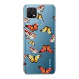 PrintiFy Oppo A15S ile Uyumlu 1mm Slim Fit Water Color 2 Baskılı Şeffaf Kılıf