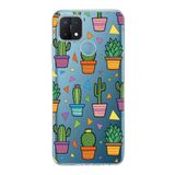 PrintiFy Oppo A15S ile Uyumlu 1mm Slim Fit Water Color 4 Baskılı Şeffaf Kılıf