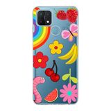 PrintiFy Oppo A15S ile Uyumlu 1mm Slim Fit Water Color 5 Baskılı Şeffaf Kılıf