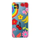 PrintiFy Oppo A15S ile Uyumlu Water Color 5 Kamera Korumalı Şeffaf Kılıf