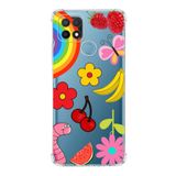 PrintiFy Oppo A15S Uyumlu Water Color 5 Baskılı Şeffaf Köşe Korumalı Antişok Kılıf