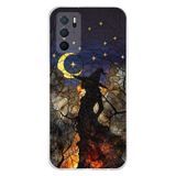 PrintiFy Oppo A16 ile Uyumlu Vitray Cadı Saati Tasarımlı Şeffaf Silikon Kılıf