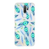 PrintiFy Oppo A5 2020 ile Uyumlu 1mm Slim Fit Nazar Boncuğu 3 Baskılı Şeffaf Kılıf