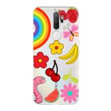 PrintiFy Oppo A5 2020 ile Uyumlu 1mm Slim Fit Water Color 5 Baskılı Şeffaf Kılıf