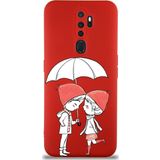 PrintiFy Oppo A5 2020 Uyumlu Lansman Kılıf Aşk Tasarımlı İçi Kadife Kapak kirmizi
