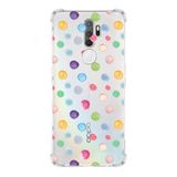 PrintiFy Oppo A5 2020 Uyumlu Water Color 6 Baskılı Şeffaf Köşe Korumalı Antişok Kılıf
