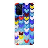 PrintiFy Oppo A55 ile Uyumlu 1mm Slim Fit Water Color 1 Baskılı Şeffaf Kılıf