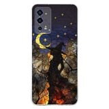 PrintiFy Oppo A55 ile Uyumlu Vitray Cadı Saati Tasarımlı Şeffaf Silikon Kılıf